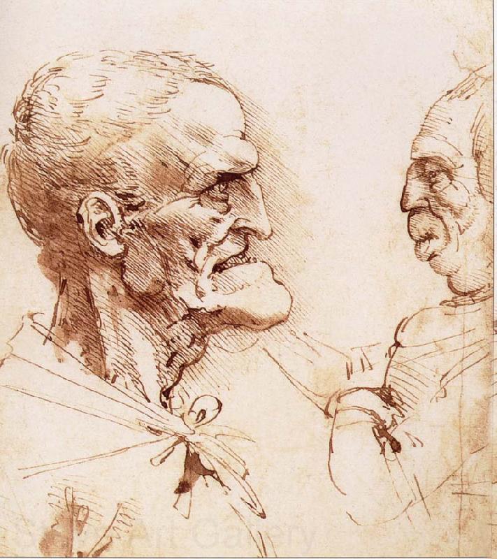 LEONARDO da Vinci Portrats of two men Norge oil painting art